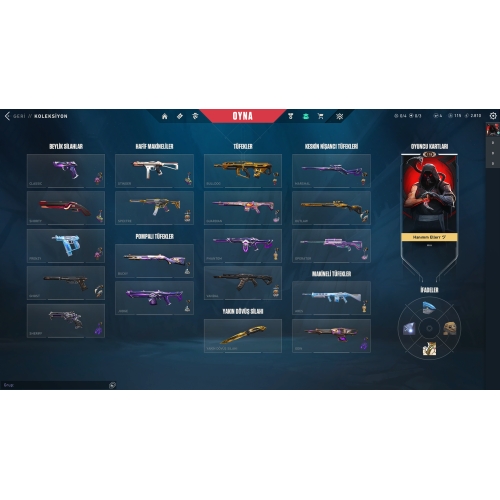  Valorant Mainlik Hesap  5973₺ Harcama