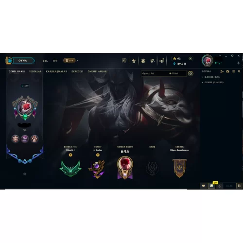  459LVL 205 KOSTÜM FULL ŞAMPİYN SEZON 4 HESAP TR