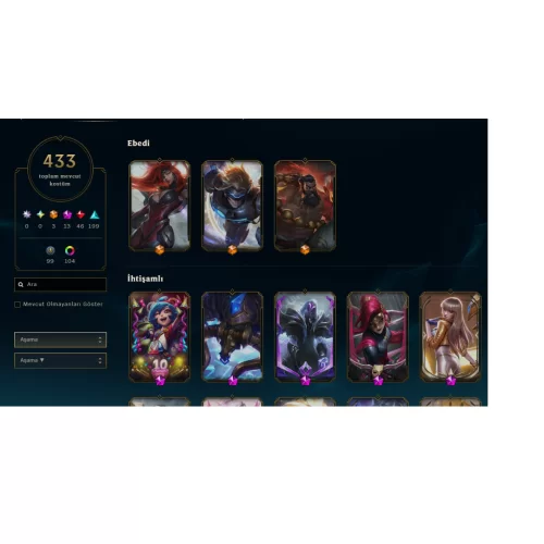  LOL EFSANE DOLU HESAP