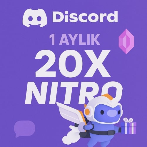  +20 DISCORD BOOST  Anında teslimat +30 gün kalıcı