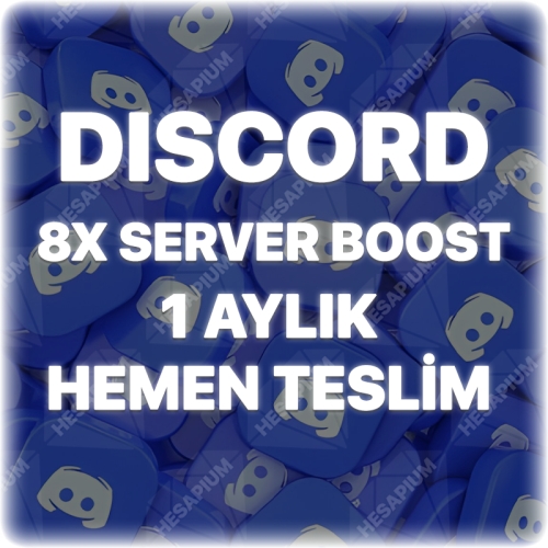  Discord 8x Server Boost 1 Aylık - Garantili