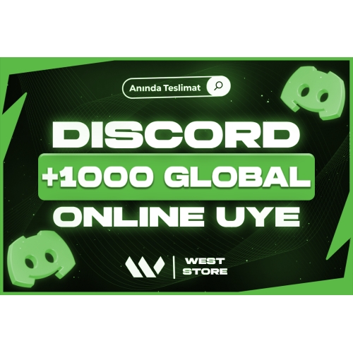  ⭐ GARANTİLİ DİSCORD 1000 GLOBAL ONLİNE ÜYE