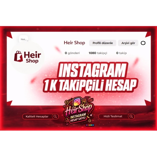 1K Takipçili Hesap!  INSTAGRAM