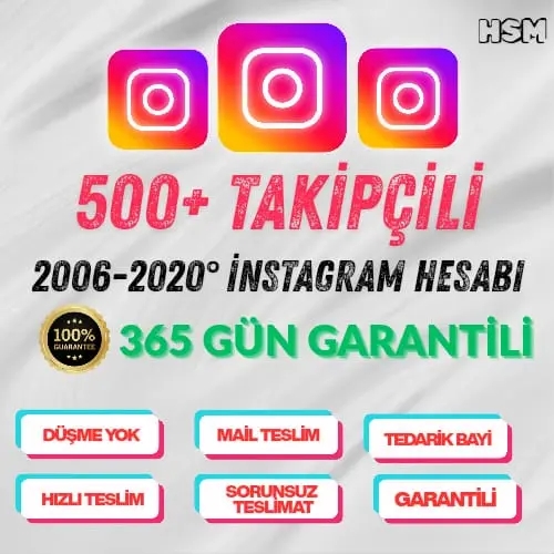  ⭐️500+ TAKİPÇİLİ HESAP İNST 2006-2020⭐️