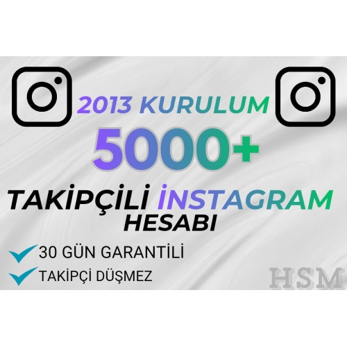  2013 KURULUM - 5000+ TAKİPÇİLİ - GARANTİLİ