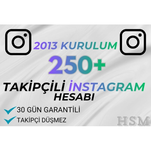  2013 KURULUM - 250+ TAKİPÇİLİ - GARANTİLİ