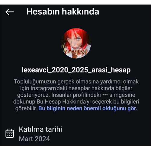 İNSTAGRAM HESAP 2020-2025 ARASI KAPANMAYAN HESAPLAR