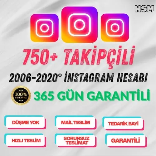  ⭐️750+ TAKİPÇİLİ HESAP İNST 2006-2020⭐️