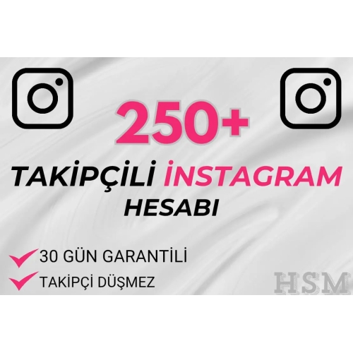  250+ TAKİPÇİLİ İNST HESAP- 30 GÜN GARANTİLİ