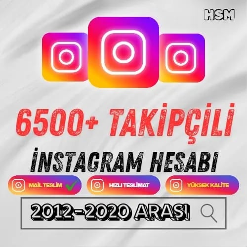  ⭐️+6500 TAKİPÇİLİ HESAP İNST 2012-2020⭐️