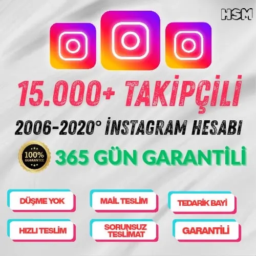  ⭐️15.000+ TAKİPÇİLİ HESAP İNST 2006-2020⭐️