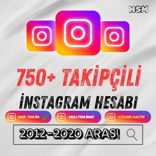  ⭐️+750 TAKİPÇİLİ HESAP İNST 2012-2020⭐️