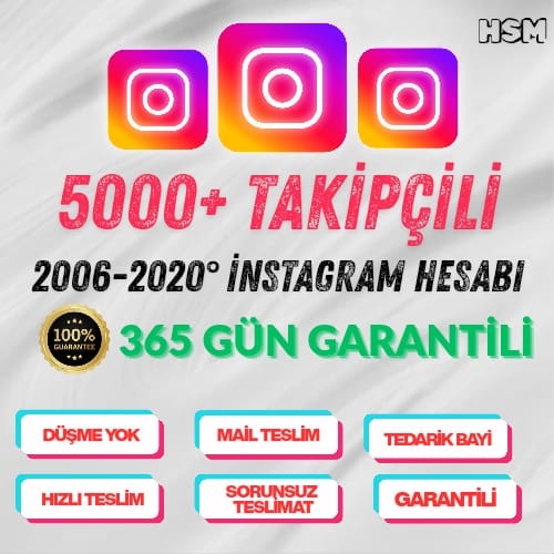  ⭐️5000+ TAKİPÇİLİ HESAP İNST 2006-2020⭐️