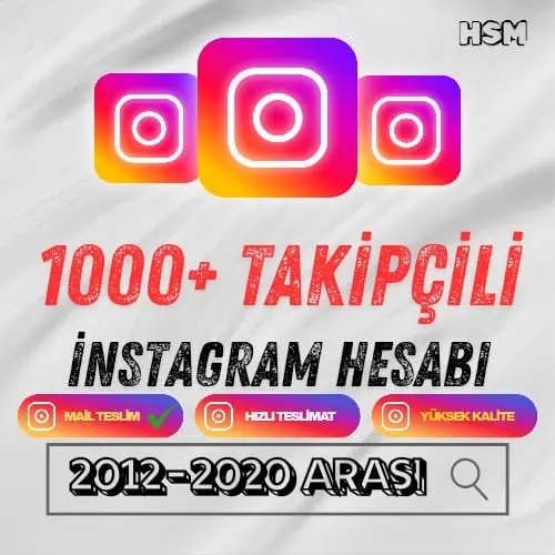  ⭐️+1000 TAKİPÇİLİ HESAP İNST 2012-2020⭐️