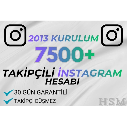  2013 KURULUM - 7500+ TAKİPÇİLİ - GARANTİLİ