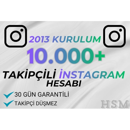  2013 KURULUM - 10.000+ TAKİPÇİLİ - GARANTİLİ