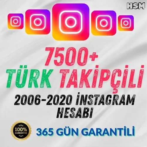  ⭐️2006-2020⭐️TÜRK KADIN+7500 TAKİPÇİLİ HESAP İNST⭐️