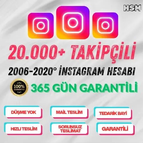  20.000+ TAKİPÇİLİ HESAP İNST 2006-2020⭐️