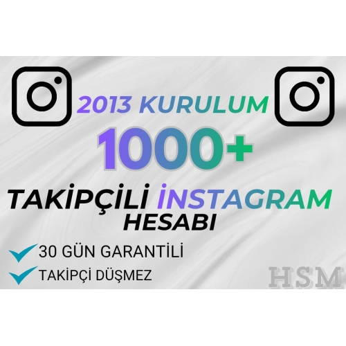  2013 KURULUM - 1000+ TAKİPÇİLİ - GARANTİLİ
