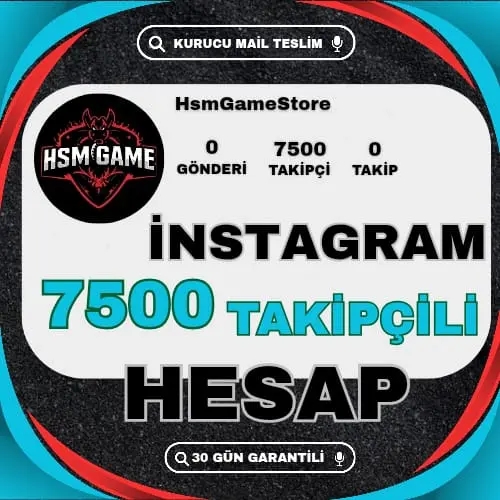  7500+ TAKİPÇİLİ İNSTAGRAM HESAP +GARANTİLİ
