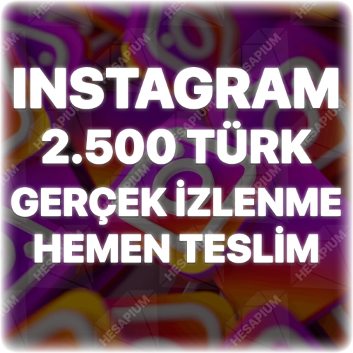  Instagram 2.500 Organik Türk İzlenme - Keşfet Etkili
