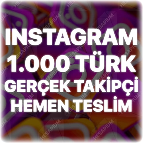  ÇALIŞAN - Instagram 1.000 Türk Takipçi - Keşfet Etkili