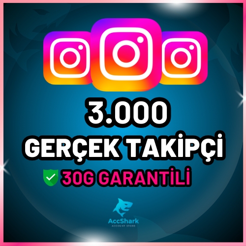  3.000 Instagram Takipçi - 30 Gün Garantili