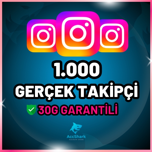  Instagram 1.000 Gerçek Takipçi - 30 GARANTİ