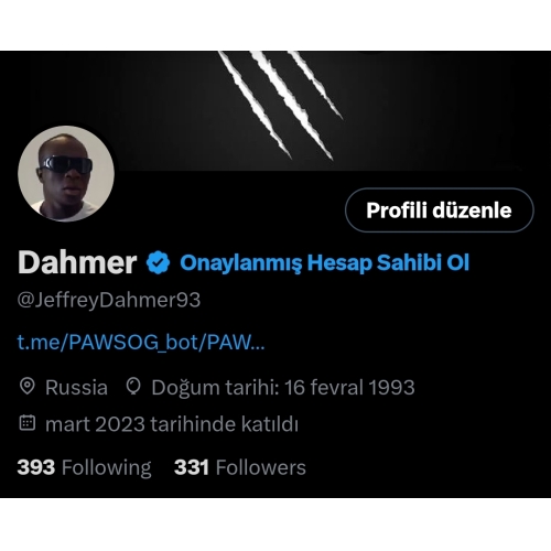  Twitter hesabı Orjinal 330 takipçili
