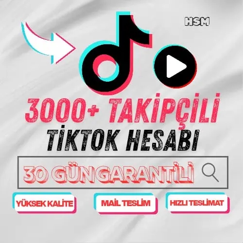 ⭐️+3000 TAKİPÇİLİ HESAP TİKTOK -MAİLLİ ⭐️