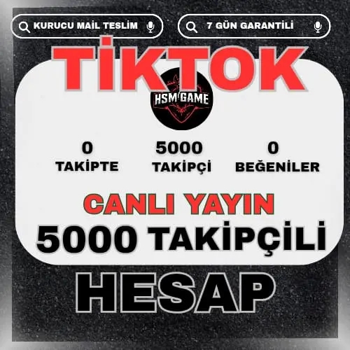  5000+ TAKİPÇİLİ - 7 GÜN GARANTİLİ