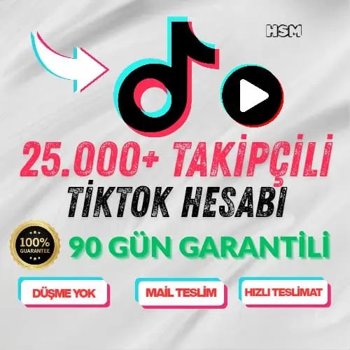  ⭐️+25.000 TAKİPÇİLİ HESAP TİKTOK -MAİLLİ ⭐️