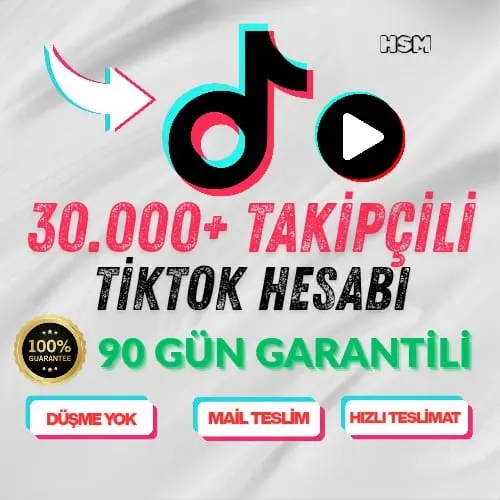  ⭐️+30.000 TAKİPÇİLİ HESAP TİKTOK -MAİLLİ ⭐️