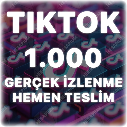  TikTok 1.000 Organik İzlenme - Keşfet Etkili