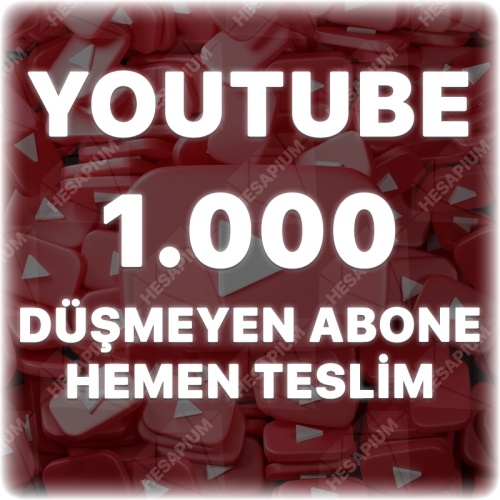  Youtube 1.000 Abone - Düşüş Yok