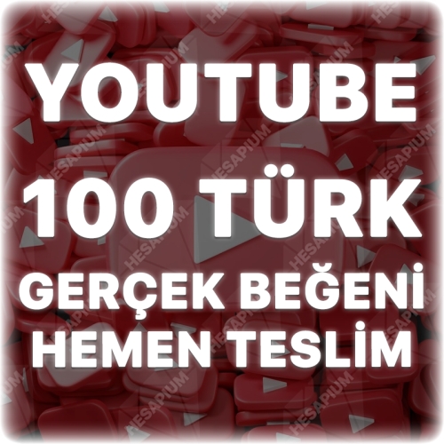  Youtube 100 Organik Türk Beğeni - Garantili