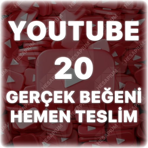 Youtube 20 Organik Beğeni - Garantili