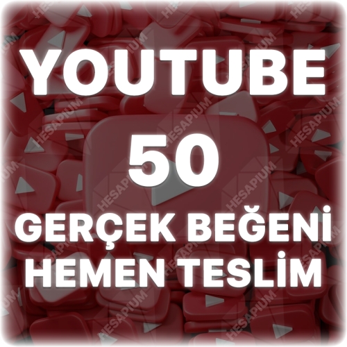  Youtube 50 Organik Beğeni - Garantili