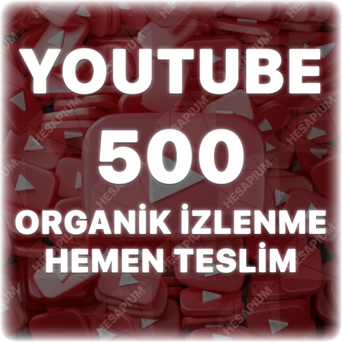  Youtube 500 İzlenme - Düşüş Yok