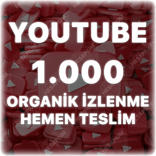  Youtube 1.000 İzlenme - Düşüş Yok