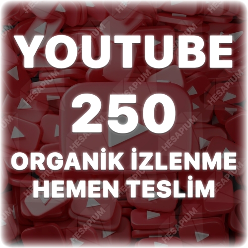  Youtube 250 İzlenme - Düşüş Yok