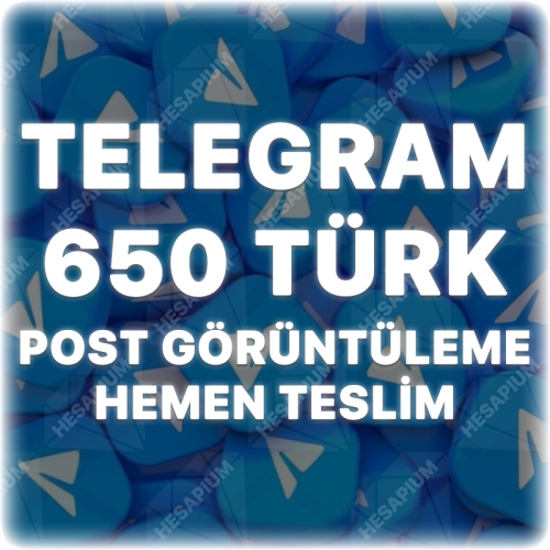  Telegram 650 Türk Post Görüntülenme -Algoritma Etkili