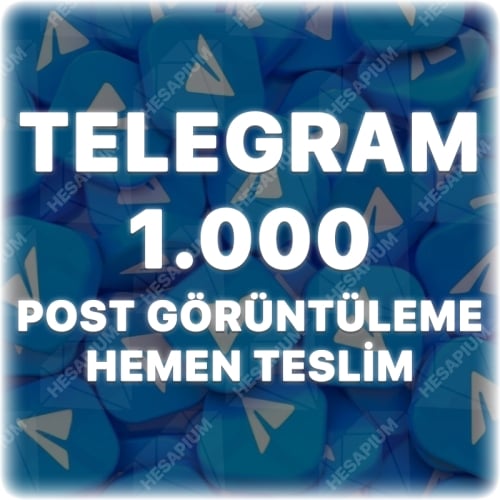  Telegram 1.000 Post Görüntülenme - Kalıcı