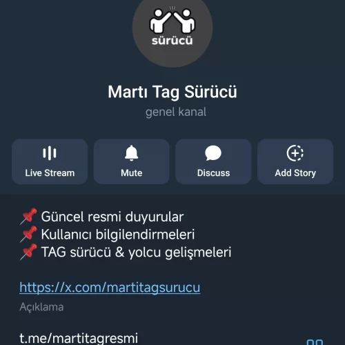  Tag Sürücü bilgilendirme Kanalı