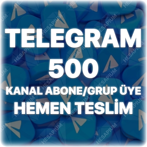  Telegram 500 Kanal Abone  Grup Üye - Algoritma Etkili