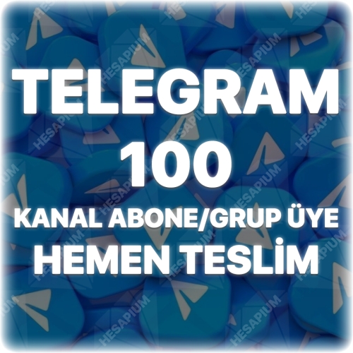  Telegram 100 Kanal Abone  Grup Üye - Algoritma Etkili