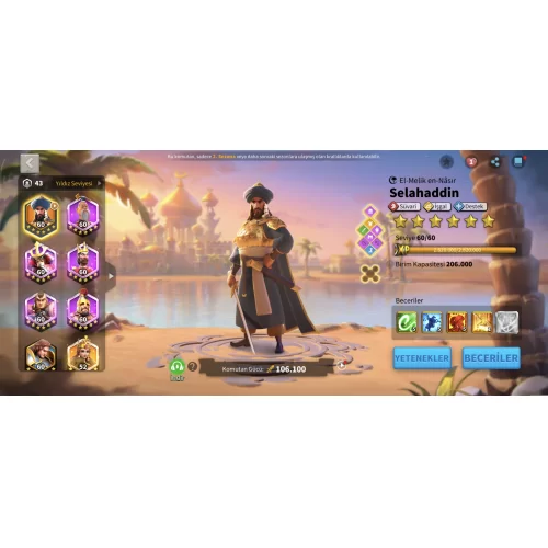  SATILIK RİSE OF KİNGDOMS HESABI