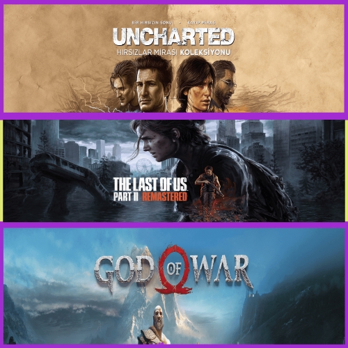  Uncharted + The Last of Us Part II + God Of War