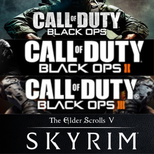  Call of Duty Black Ops 1 + 2 + 3 + The Elder Scrolls V: Skyrim