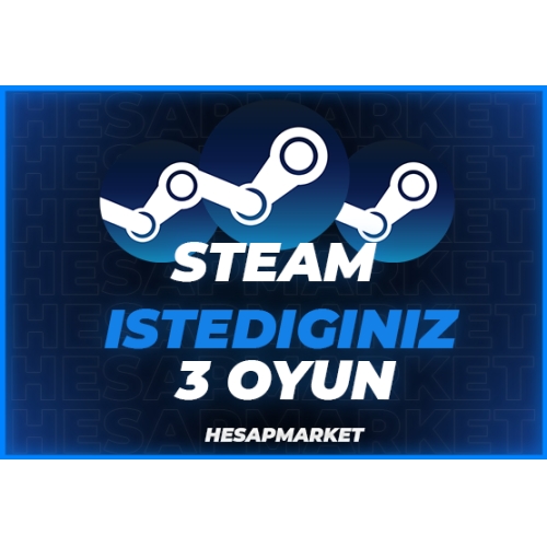  Steam Seçtiğiniz 3 Oyun + Garanti